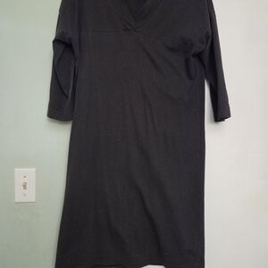 Olive Green V-Neck Dress, Size S
